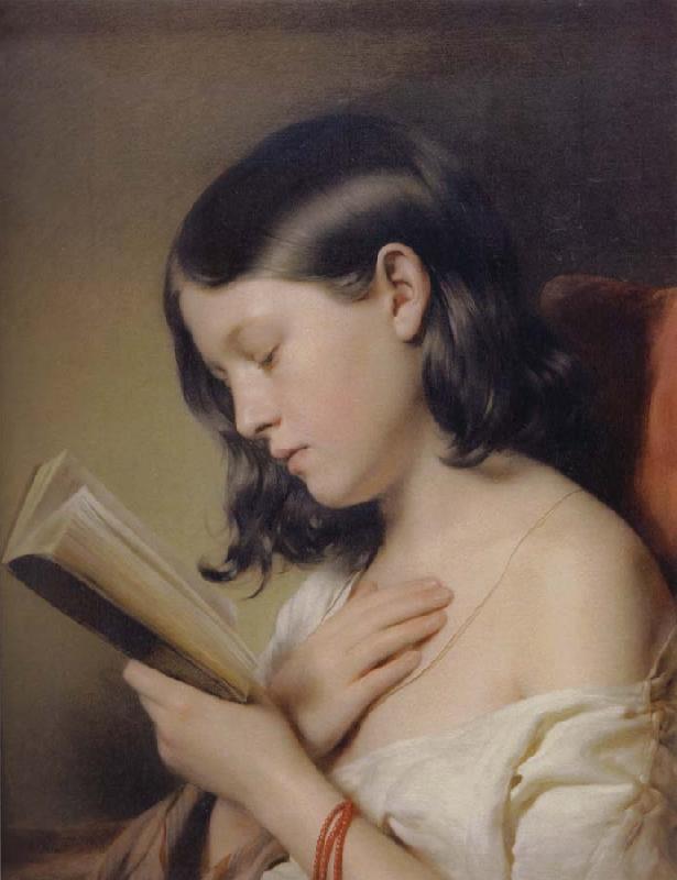 EYBL, Franz Girl Reading oil painting image